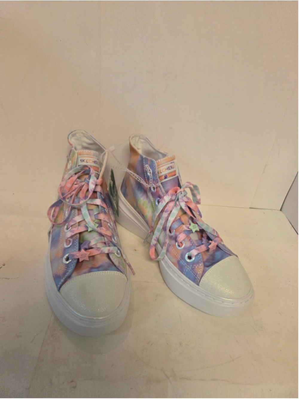 Women's Skechers Tie-Dye High Top Sneakers Size 7 Multicolor